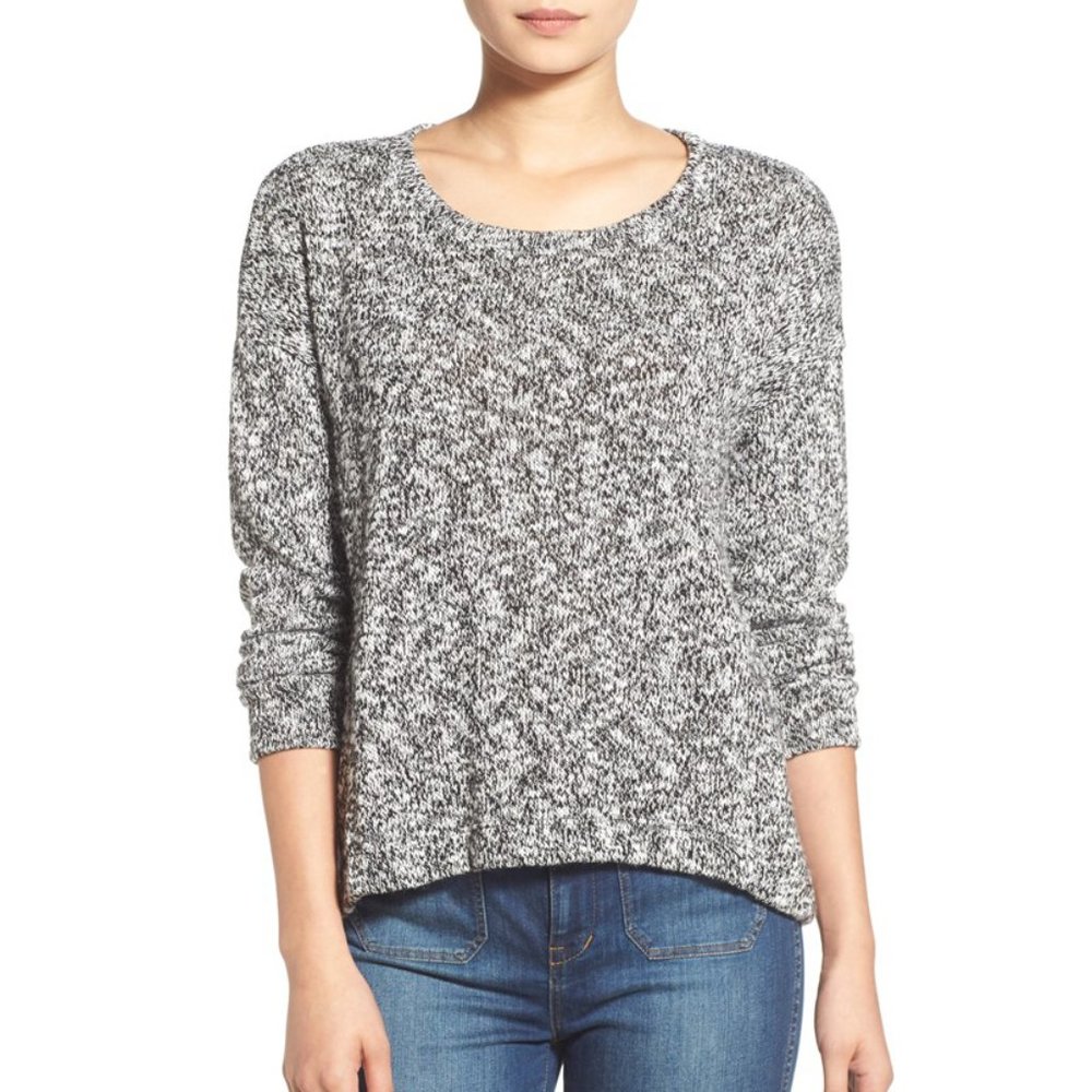 Splendid Loose Knit Split Back Sweater - image 1